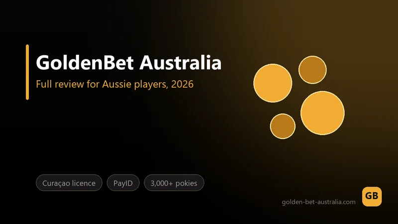 GoldenBet Australia homepage showing the sportsbook and casino lobby on desktop in 2026